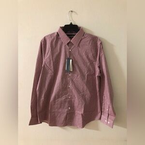 NWT Perry Ellis Men's Stripe dress shirt Size L